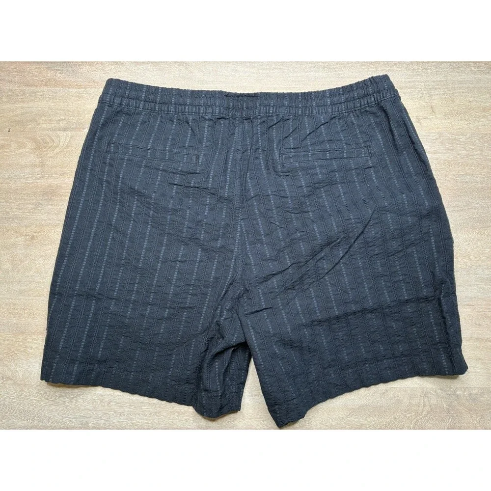 Abercrombie NWT Linen-Blend Pull-On Short 6" Black Striped Men's XL - Picture 6 of 6